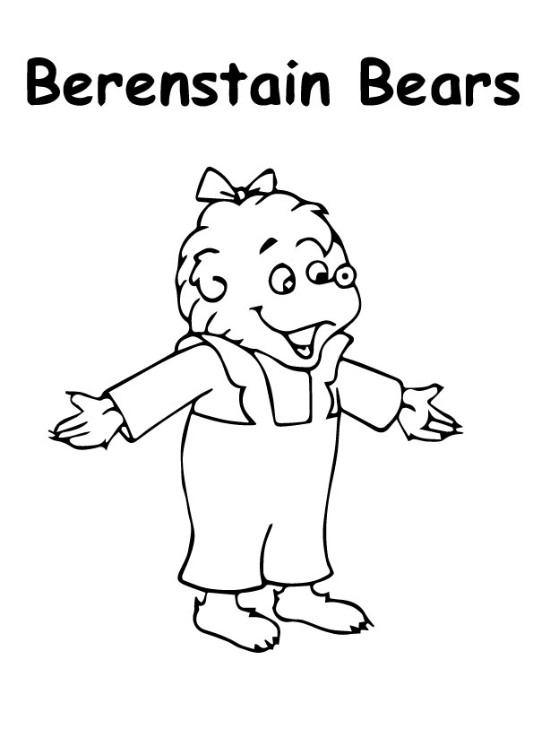 Plansa de colorat cu Ursul Berenstain 12 4